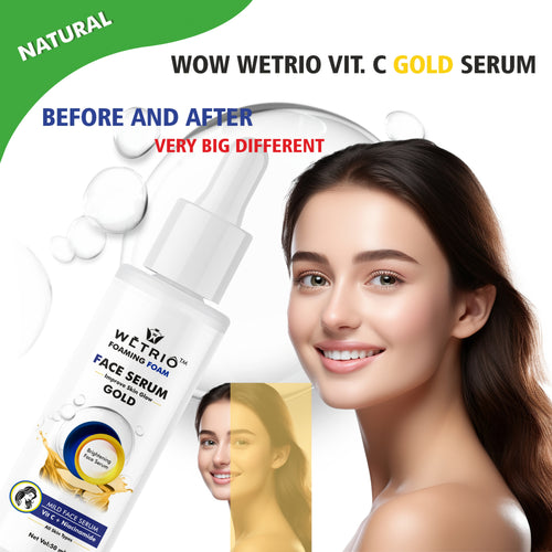 Foaming Face Serum – Gold | Brightening Face Serum with Vitamin C & Niacinamide