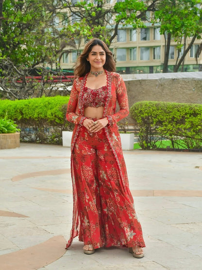 🦋 Bollywood Indo Western Koti Plazo & Blouse Collection👗