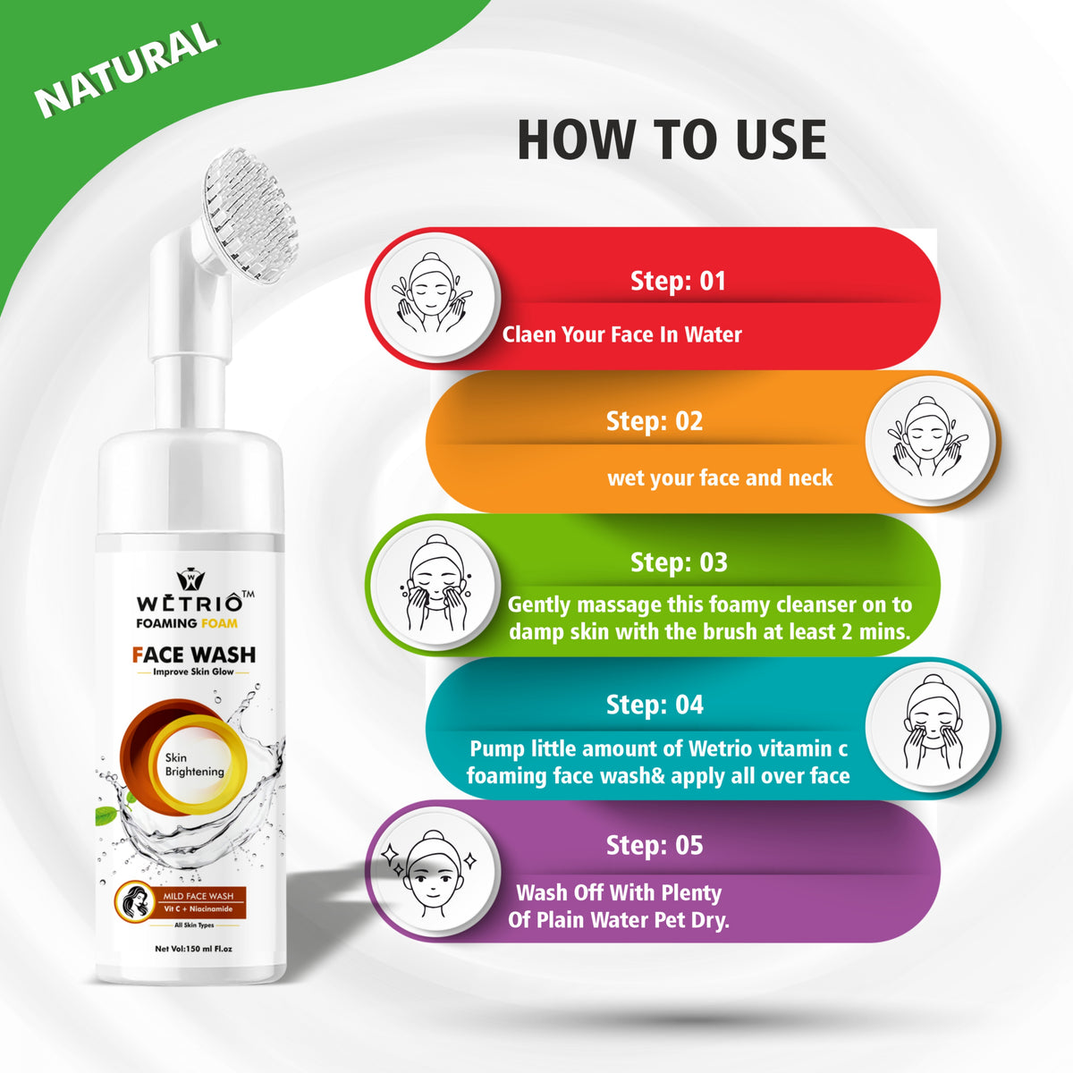 Foaming Foam Face Wash – Vitamin C & Niacinamide | 150 ml