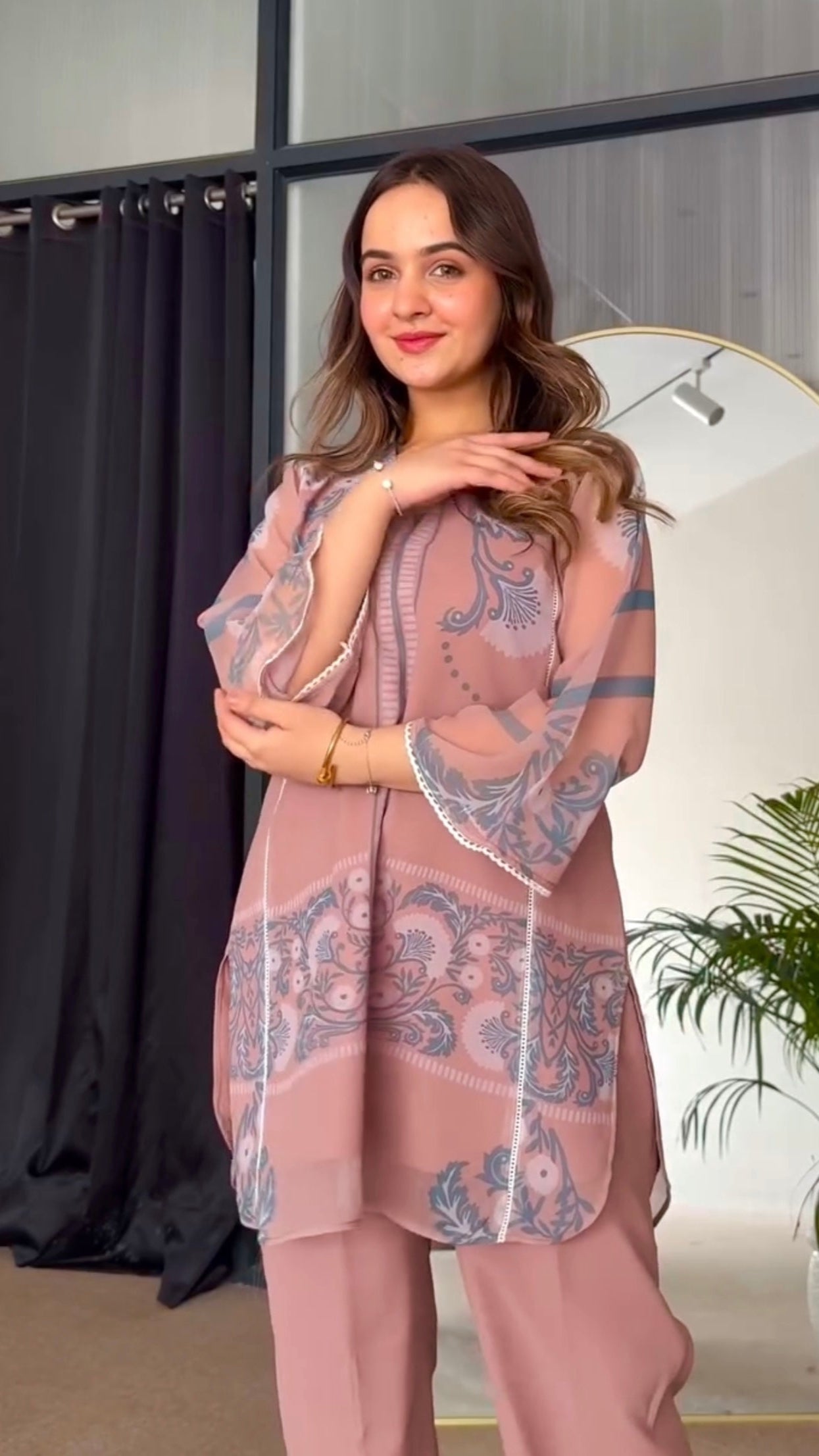🌸 Soft Hues, Bold Style – Mauve Printed Co-ord