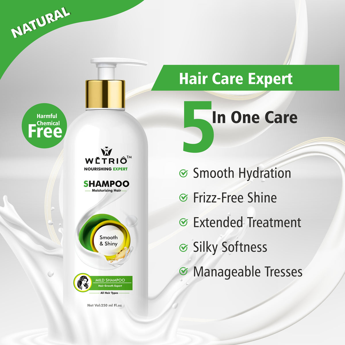 Nourishing Expert Shampoo – Caffeine & Amino Formula | Moisturising Hair Shampoo